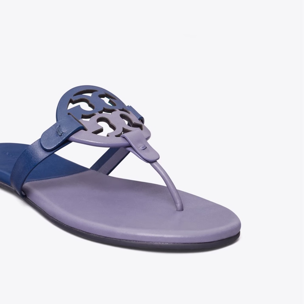 💯% AUTHENTIC TORY BURCH MILLER SOFT BICOLOR SANDAL - Picture 3 of 4